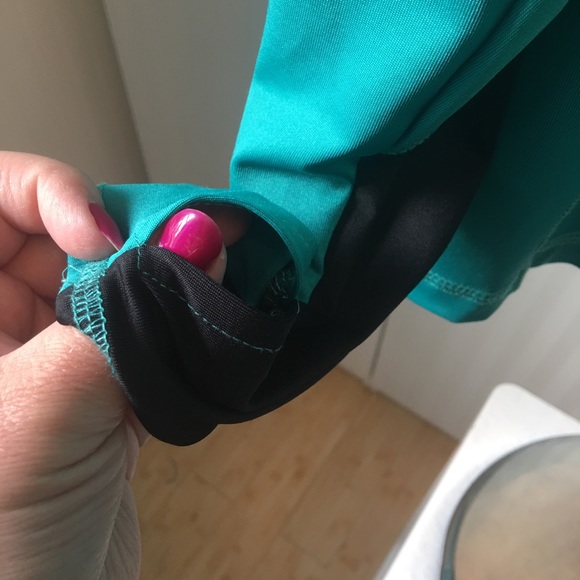 NWOT Zelos green half zip quick dry pullover active top 1X - Picture 5 of 7